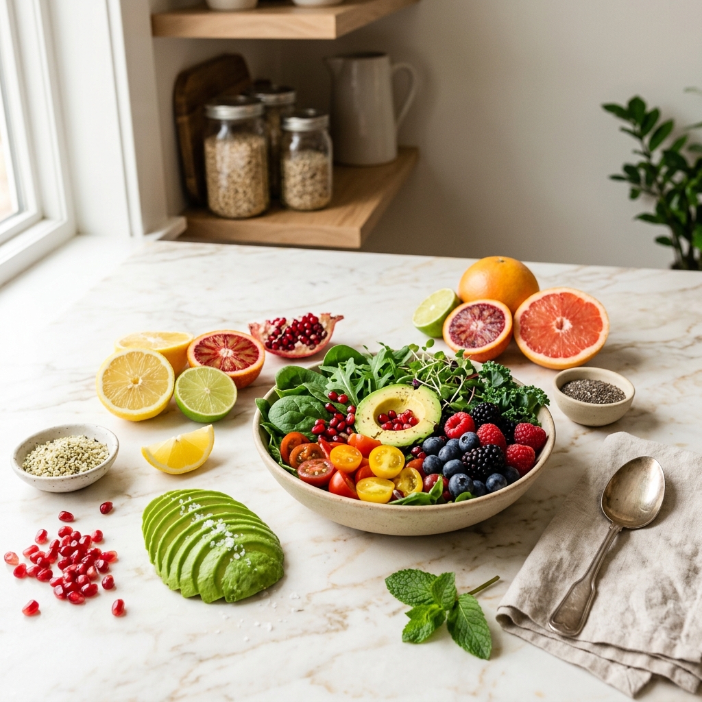 Fresh fruits and vegetables